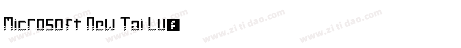 Microsoft New Tai Lu字体转换